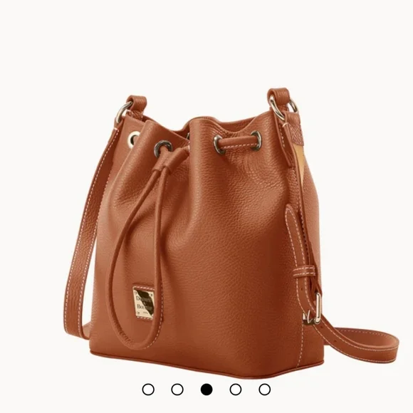 Dooney & Bourke Lucca Leather Crossbody Drawstring - Picture 2 of 4